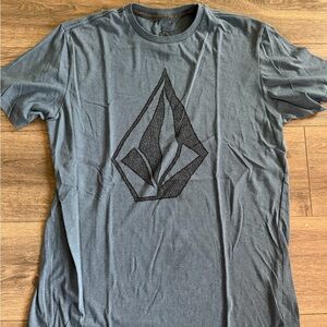 Volcom Men's Short-Sleeve Logo Tee in Charcoal